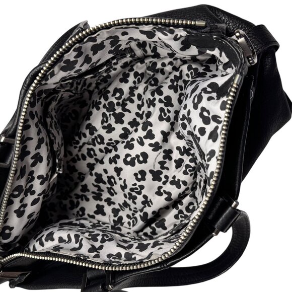 Rebecca Minkoff Sloane Satchel Bag Black Leather Pockets Minimalist Designer - Picture 10 of 16